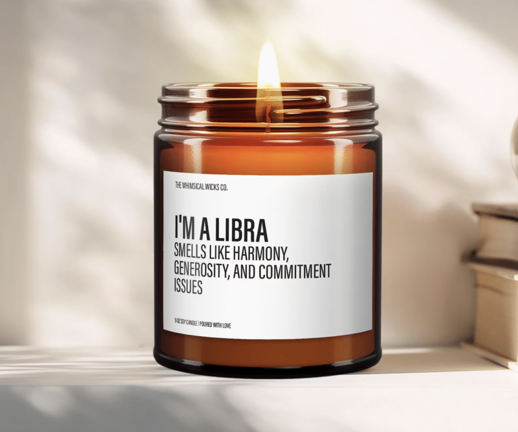 Funny Libra Zodiac Candle